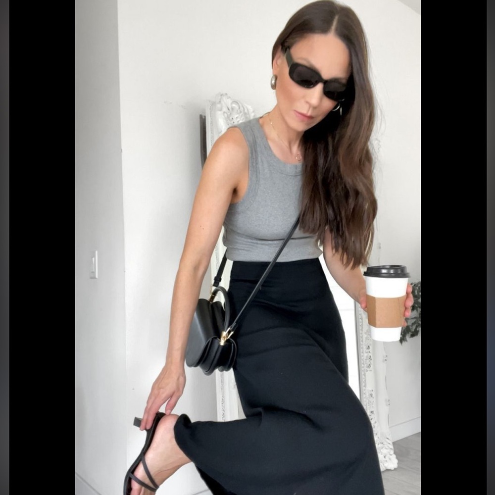 Andrea Jovine Black maxi dress size medium